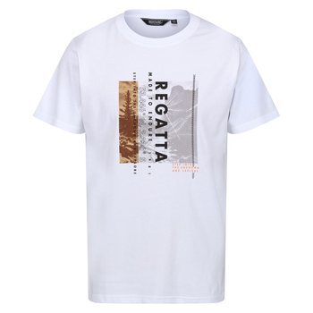 Regatta T-Shirt Męska Drzewo Coolweave Cline VII (L / Ciepły Biały) - REGATTA