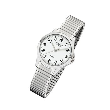 Regent damska bransoleta 2242424 analogowy metalowy zegarek na rękę srebrny UR2242424 - Regent