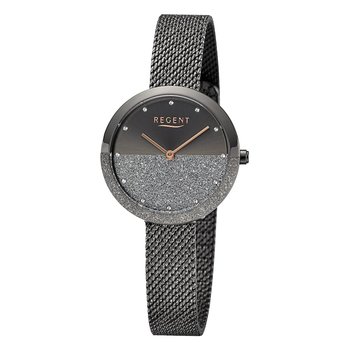 Regent damski zegarek analogowy metalowa bransoleta czarny UR2252542 - Regent