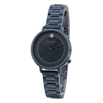 Regent damski zegarek analogowy metalowa bransoleta niebieski UR2252546 - Regent