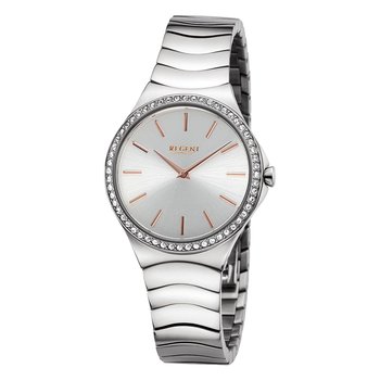 Regent damski zegarek analogowy metalowa bransoleta srebrny UR2252811 - Regent