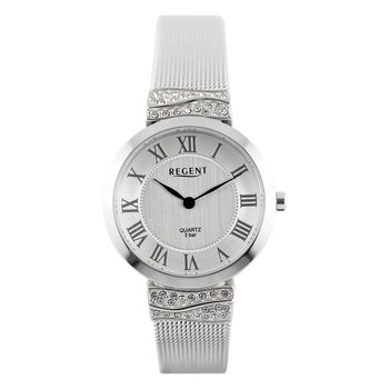Regent damski zegarek analogowy metalowa bransoleta srebrny UR2254007 - Regent