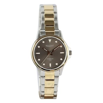 Regent damski zegarek analogowy metalowa bransoleta złoty srebrny UR2214016 - Regent