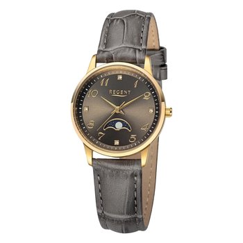 Regent damski zegarek analogowy skórzany pasek brązowy UR2102553 - Regent