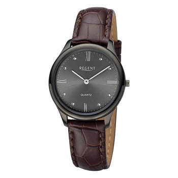 Regent damski zegarek analogowy skórzany pasek brązowy UR2114085 - Regent