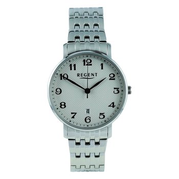 Regent męski zegarek analogowy metalowa bransoleta srebrny UR1011587 - Regent