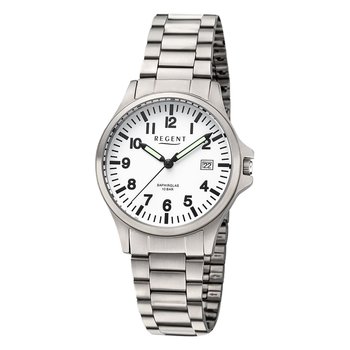 Regent męski zegarek analogowy metalowa bransoleta srebrny UR1192570 - Regent