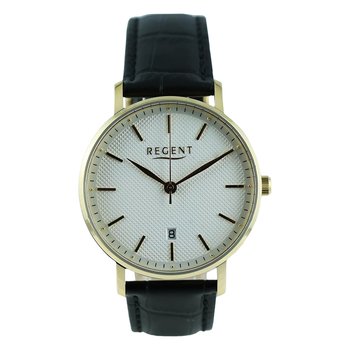 Regent męski zegarek analogowy skórzany pasek czarny UR1011585 - Regent