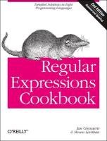 Regular Expressions Cookbook Levithan Steven