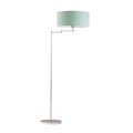 Regulowana lampa stojąca LED do czytania z miętowym abażurem Cancun, miętowa, srebrna, E27, 155x63 cm - LYSNE