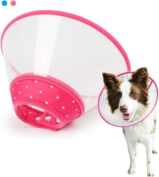 Regulowana obroża dla psa Pet Cone Recovery, chroniąca szyję podczas rekonwalescencji po operacji, zaprojektowana dla kotów i szczeniąt (rozmiar S, różowy) - Inna marka