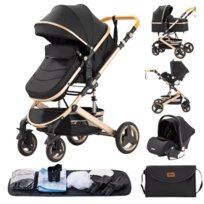 REGULOWANA RĄCZKA WIELOFUNKCYJNY WÓZEK DZIECIĘCY 3w1 FOTELIK ZESTAW GONDOLA SPACERÓWKA
