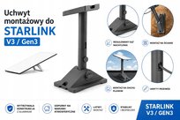 Regulowany uchwyt montażowy do Starlink V3 / Gen3 -solidne mocowanie anteny Inna marka