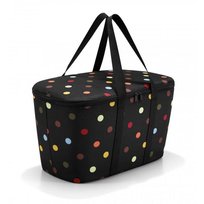 Reisenthel, Torba termoizolacyjna w grochy, Dots Coolerbag, czarna, 20 l, 44,5x24,5x25 cm Reisenthel