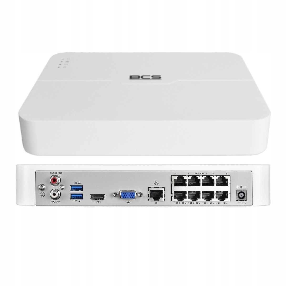 REJESTRATOR MONITORING VIDEO | BCS-P-SNVR0801-8P - BCS | Sklep EMPIK.COM