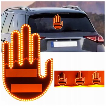 RĘKA LED do Sygnalizacji Gestów Na Tylną Szybę Samochodu Środkowy Palec - Inny producent