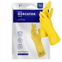 Rękawice Gospodarcze M Wielorazowe Gumowe Żółte