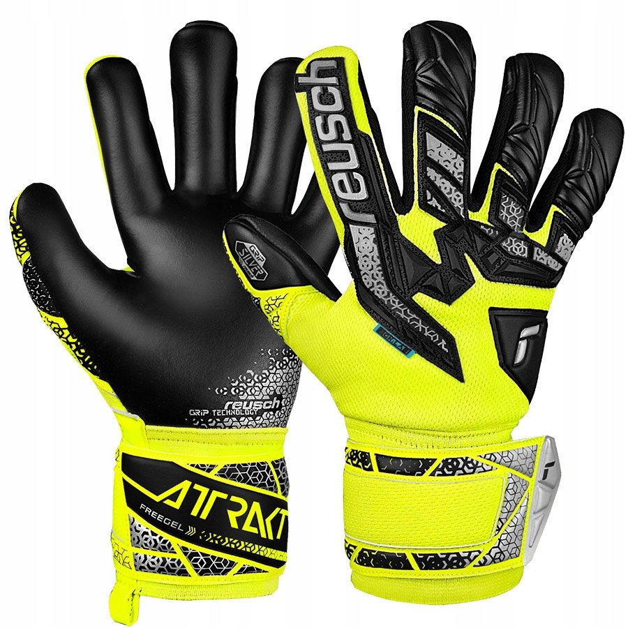 Reusch Attrakt Freegel Silver GK25 Kids - Yellow
