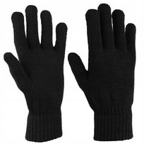 Rękawiczki Damskie Zimowe Klasyczne Czarne Ciepłe Ocieplane Grube Moraj Damskie