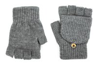 Rękawiczki Mitenki Bez Palców Damskie Młodzieżowe Miękkie Zimowe Casualowe