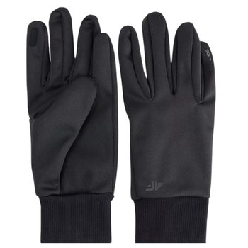 Rękawiczki shoftshellowe uniseks Touch Screen 4F 4FWMM00AFGLU183-20S Czarny Roz. M - 4F