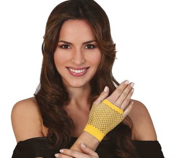 Rękawiczki siatka, Żółte - Guirca