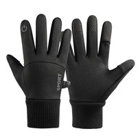 Rękawiczki Sportowe Dotykowe Do Telefonu Ocieplane Zimowe Męskie Czarne