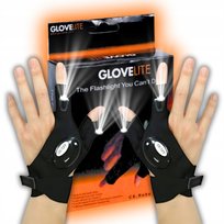 RĘKAWICZKI ŚWIETLNE LED Z LATARKAMI NA PALCE SURVIVAL ROWER ŚWIECĄCE 1 PARA