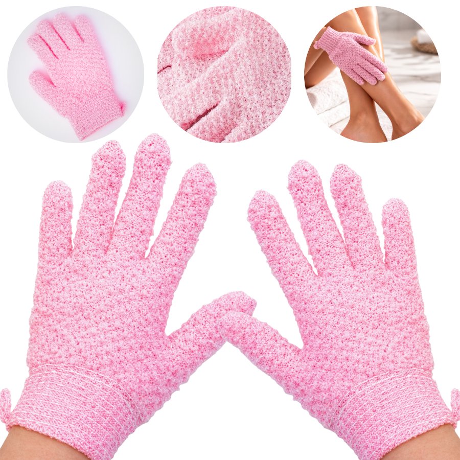 Empik Rękawiczki Wielorazowe Peelingujące Do Ciała Złuszczające Naskórek 2Szt Róż