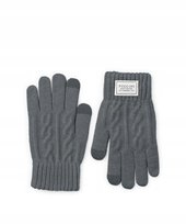 Rękawiczki Zimowe Damskie Męskie Dotykowe Do Telefonu Puccini Szare