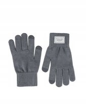 Rękawiczki Zimowe Damskie Męskie Dotykowe do Telefonu PUCCINI Szare