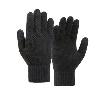 Rękawiczki zimowe dotykowe - czarne - Hurtel