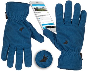Rękawiczki zimowe polarowe Joma Explorer sportowe system touch screen niebieskie - Joma