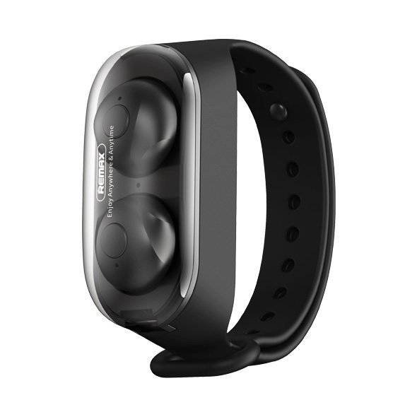 Remax dokanałowe bezprzewodowe słuchawki Bluetooth 5.0 TWS zielony (TWS-15 black)