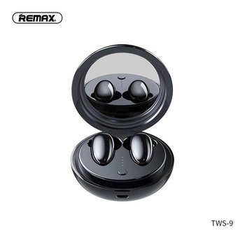 REMAX słuchawki bezprzewodowe / bluetooth TWS-9 ze stacją dokującą i lusterkiem czarne - Inny producent