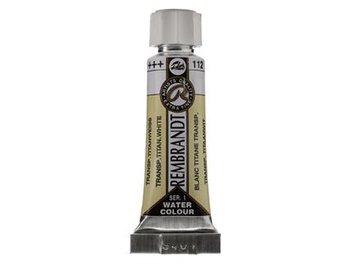 Rembrandt, farba akwarelowa, 5 ml, transparentna biel, tytanowa, 112