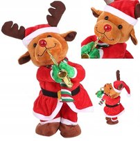 Renifer Z Saksofonem Tańcząca Oraz Grająca 8 Melodii Z Dzwoneczkiem