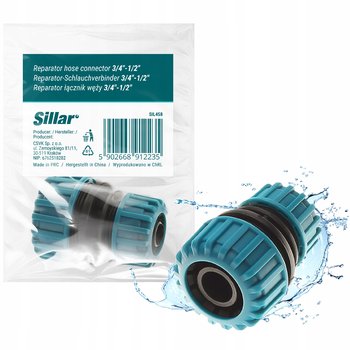 Reparator Sillar złączka do węża ogrodowego 1/2 3/4 łącznik redukcja na wąż - Sillar