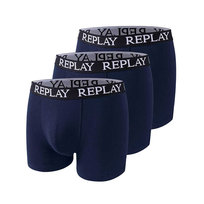 Replay Bokserki Męskie (zestaw 3 Sztuk) (S (52-55 Cm) / Granatowy) Replay