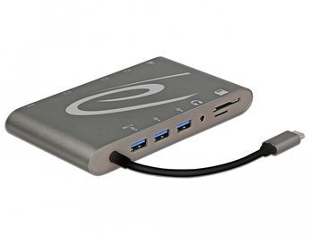 Replikator portów USB Type-C->MIC, Aaudio, HDMI, LAN, 3x USB 3.0 DELOCK - Delock