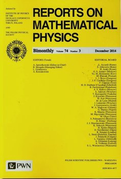 Reports on Mathematical Physics. 74/3 2014 - Collective work