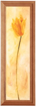 Reprodukcja obrazu w drewnianej ramie o wymiarach 10x35 cm - Żółty tulipan, Anna Korecka - Postergaleria