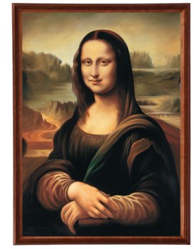 Reprodukcja obrazu w drewnianej ramie o wymiarach 50x70 cm - Mona Lisa, Leonardo da Vinci - Postergaleria