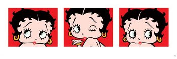 Reprodukcja PYRAMID POSTERS Betty Boop (Red Triptych), 33x95 cm - Pyramid Posters