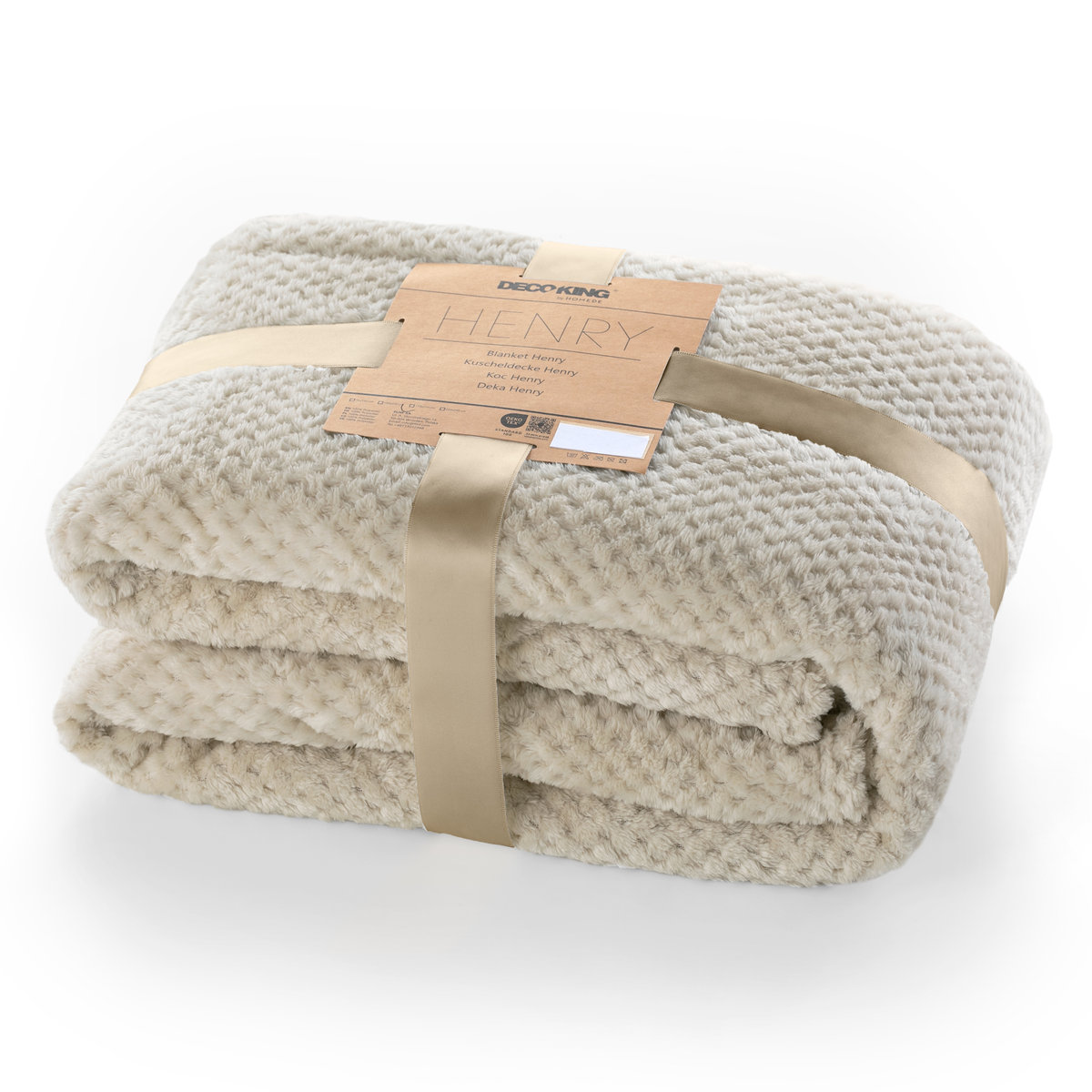RESTILO koc HENRY kolor cappuccino tłoczony żakardowo styl nowoczesny 150x200