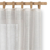 RESTILO zasłona DRIMAR kolor beżowy troczki 25x1,5cm materiał len, mikrofibra 140x250