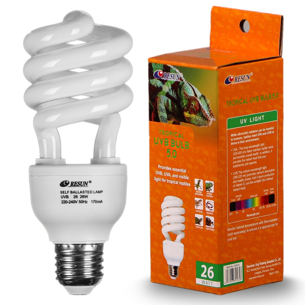 Resun Tropical Uvb Bulb 5.0 26W Żarówka Uvb Resun Sklep