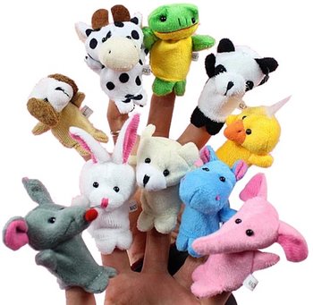 Retoo, Kukiełki na palce maskotki, 10 szt małe zoo - Magic Box