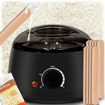 Retoo, Podgrzewacz Wosku + Twardy Wosk 600G + 100 Patyczków - Retoo