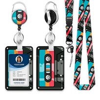 RETRAKTOR HOLDER ETUI NA IDENTYFIKATOR KASETA MAGNETOFONOWA RETRO ZESTAW ID Inna marka